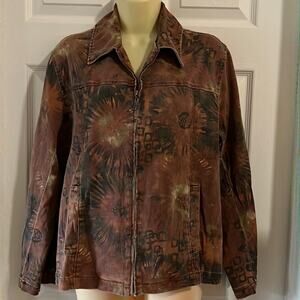 Chico's Brown and Black Patterned Jacket